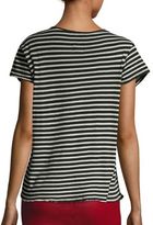 Thumbnail for your product : RtA Nicola Striped Distressed Cotton Tee