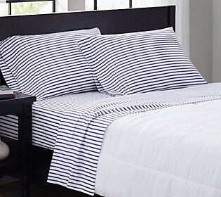 Truly Soft Pinstripe Queen Sheet Set