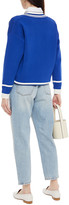 Thumbnail for your product : Sandro Palmo Appliqued Striped Knitted Sweater