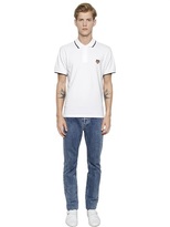 Thumbnail for your product : Kenzo Tiger Embroidered Cotton Piqué Polo