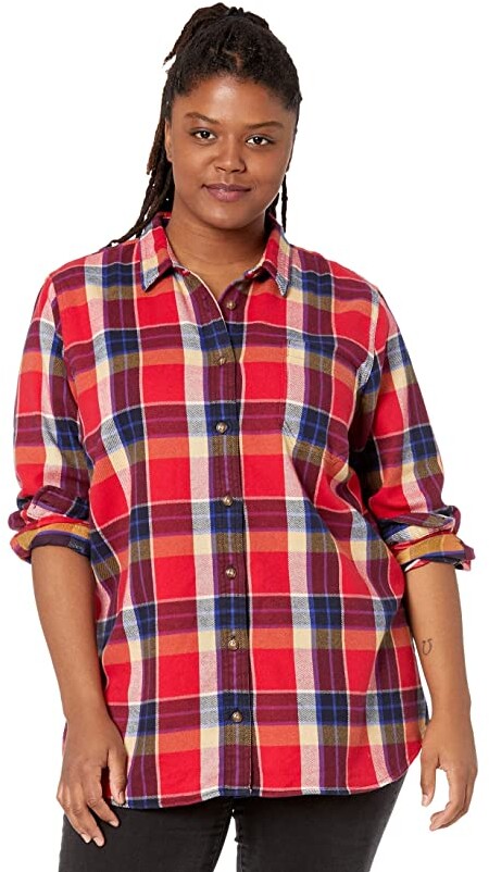 amazon plus size flannel shirt