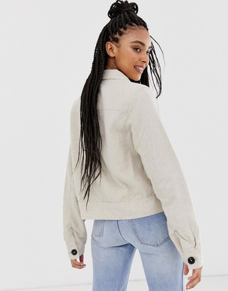 New Look cropped utility jacket in linen