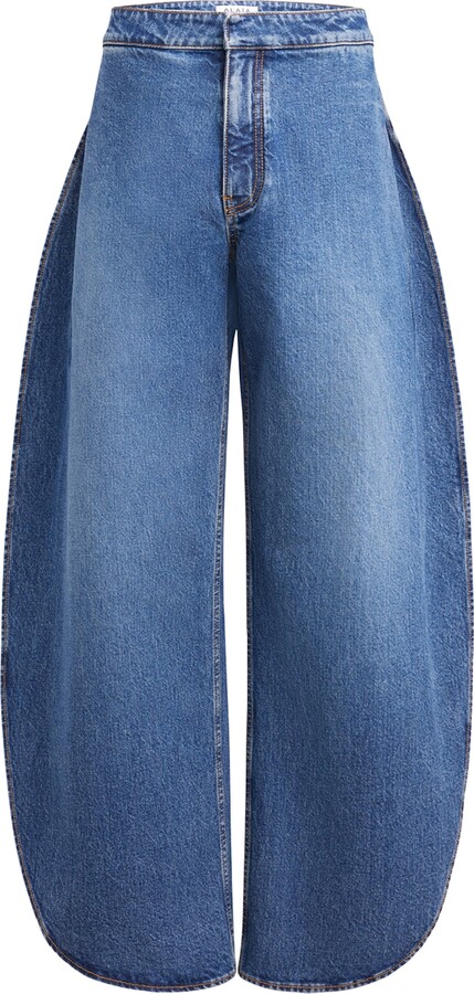 Alaïa Side-Slit Round-Leg Jeans