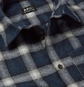 A.P.C. Trek Checked Wool-Blend Flannel Shirt