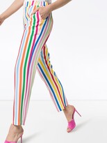 Thumbnail for your product : Mira Mikati Striped Silk Trousers