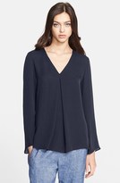 Thumbnail for your product : Theory 'Trent' Pleated Silk Top