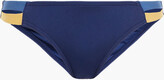 Thumbnail for your product : Jets Color-block satin-jersey low-rise bikini briefs