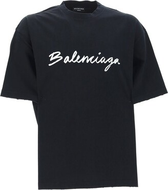 Balenciaga Logo Printed Medium Fit T-Shirt