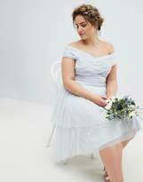 Thumbnail for your product : Bardot Maya Plus Tulle Bridesmaid Body With Wrap Bow Detail