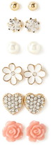 Thumbnail for your product : Forever 21 faux stone flower stud set