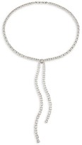 Thumbnail for your product : Fallon Draped Cubic Zirconia Baguette Lariat Necklace