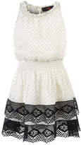 Thumbnail for your product : Richmond Jr Spotted silk and lace dress