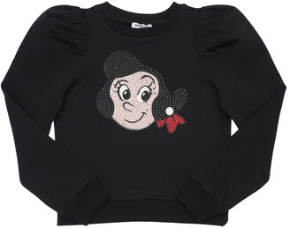 Luisaviaroma Girls Clothing Sweaters Sweatshirts Logomania Print Cotton Sweatshirt 