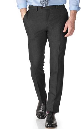 Charles Tyrwhitt Grey Slim Fit Saxony Business Suit Wool Pants Size W30 L38