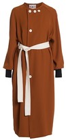 Thumbnail for your product : Plan C Contrast Belted Shirtdress