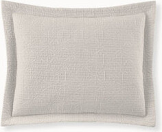 Peacock Alley Olivia Matelassé Linen/White Cotton Piece Sham
