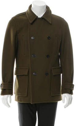 Vince Wool Double-Breasted Peacoat