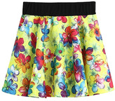 Thumbnail for your product : Romwe Floral Print Elastic Pleated Skirt