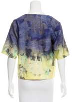 Thumbnail for your product : Megan Park Printed Wool Top