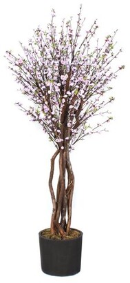 One Kings Lane 94" Pink Blossom Tree with Planter - Faux