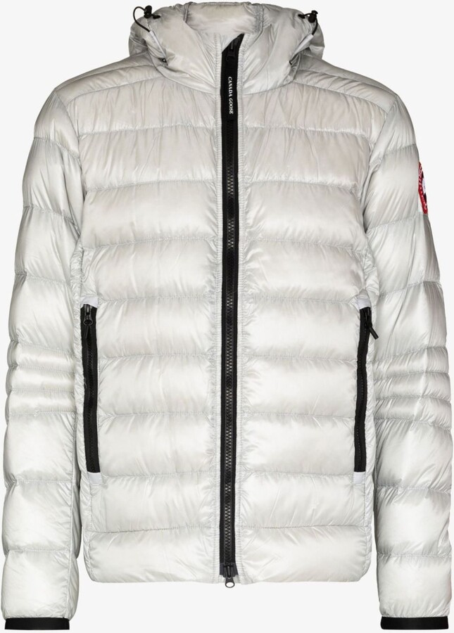 Canada Goose Silver Crofton Hooded Quilted Jacket