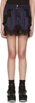 Thumbnail for your product : Sacai Navy Striped Lace Shorts