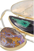 Thumbnail for your product : Melissa Joy Manning 14-karat gold and sterling silver multi-stone cuff