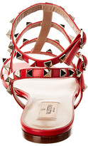 Thumbnail for your product : Valentino Rockstud Caged Leather Ankle Strap Sandal