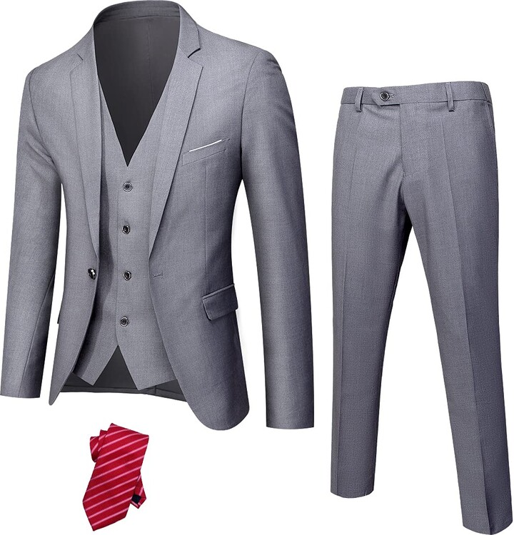 Hihawk Men's 3 Piece Suit with Stretch Fabric - ShopStyle