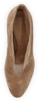 Thumbnail for your product : Gianvito Rossi Suede V-Neck Ankle Bootie, Tan