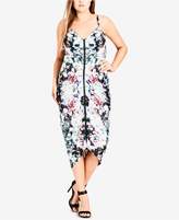 Thumbnail for your product : City Chic Trendy Plus Size Draped Zip-Front Dress