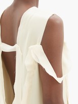 Thumbnail for your product : Maison Margiela Raw-edge Satin Dress - Cream