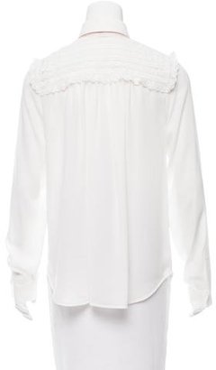 No.21 Lace-Accented Button-Up Top