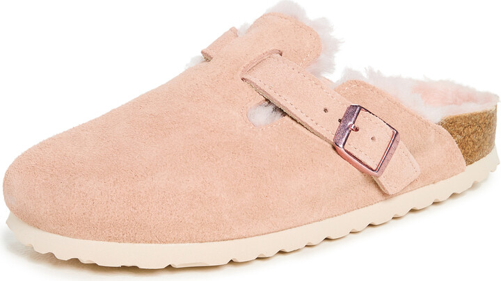 shearling clogs birkenstock