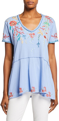 johnny was ariel cropped blouse