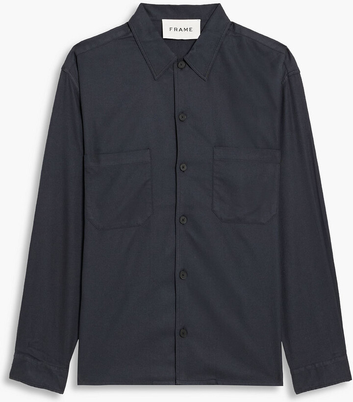 Frame Brushed cotton and Tencel-blend twill shirt - ShopStyle