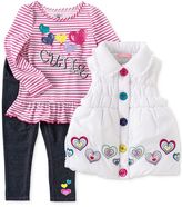 Thumbnail for your product : Kids Headquarters Baby Girls' 3-Piece Vest, Top & Pants Set