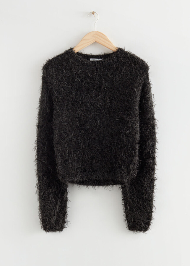 Fuzzy Short Sleeve Sweater | ShopStyle