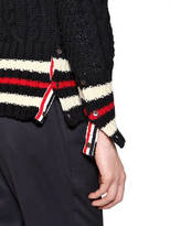 Thumbnail for your product : Thom Browne Wool Knit Cardigan W/ Stripes