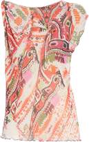 Thumbnail for your product : Fuzzi Print Tulle One-Sleeve Top
