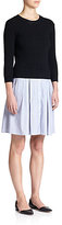 Thumbnail for your product : Band Of Outsiders Mixed-Media Shirtdress