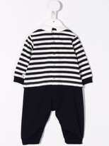 Thumbnail for your product : Il Gufo Stripe-Print Romper