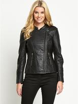Thumbnail for your product : South Pastel Leather Look Biker Jacket