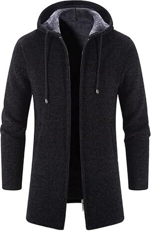 XIANO Mens Winter Coats Longline Coat for Men Padded Warm