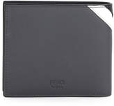 Thumbnail for your product : Fendi Monster Eyes Leather Bi-Fold Wallet, Graphite