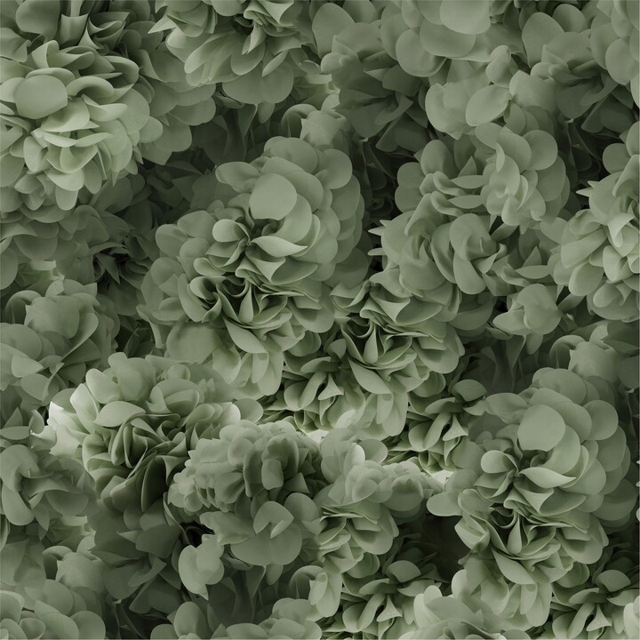 Moooi Large Hortensia Green Square Rug In Soft Yarn Polyamide, Andrés Reisinger