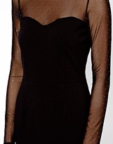 Thumbnail for your product : MANGO Mesh & Stud Insert Bodycon Dress