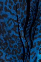 Thumbnail for your product : Elie Tahari Leah Belted Leopard-print Silk-satin Dress