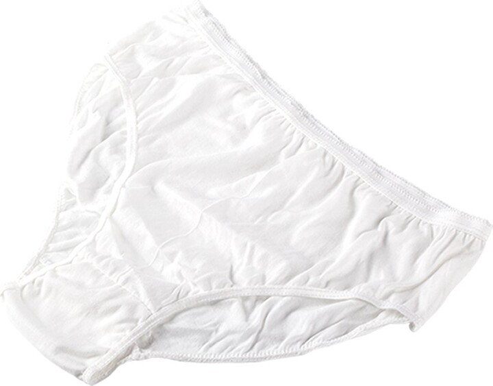 STARLY 10pcs Women's Disposable 100%Pure Cotton Underwear Travel Panties  High-cut Granny Briefs White(M) - ShopStyle Knickers