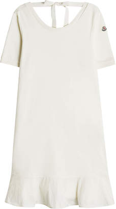 Moncler Cotton Dress with Self-Tie Fastening
